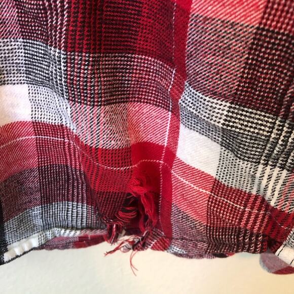 O’Neill Flannel Shirt Mens Western Cowboy Red Plaid Work Rodeo Y2K Thrashed - Picture 10 of 14